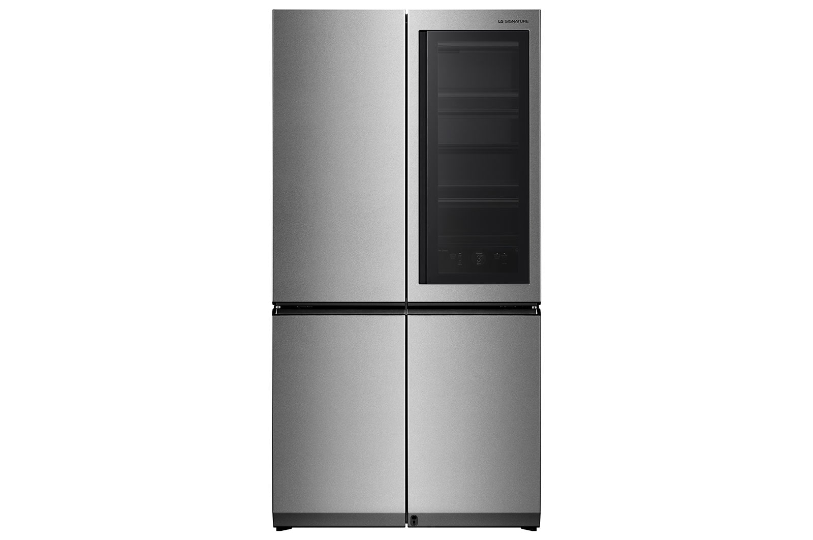 LG SIGNATURE / InstaView Door-in-Door冷蔵庫 GR-Q23FGNGR の正面畫像	