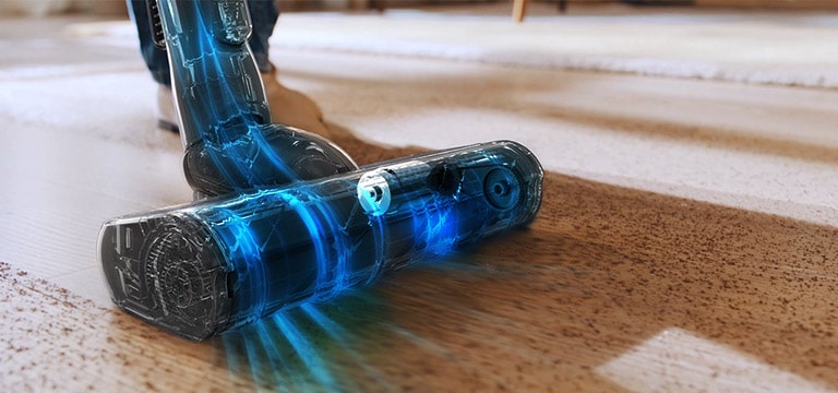 Анимация демонстрирует Smart Inverter Motor и Axial Turbo Cyclone.
