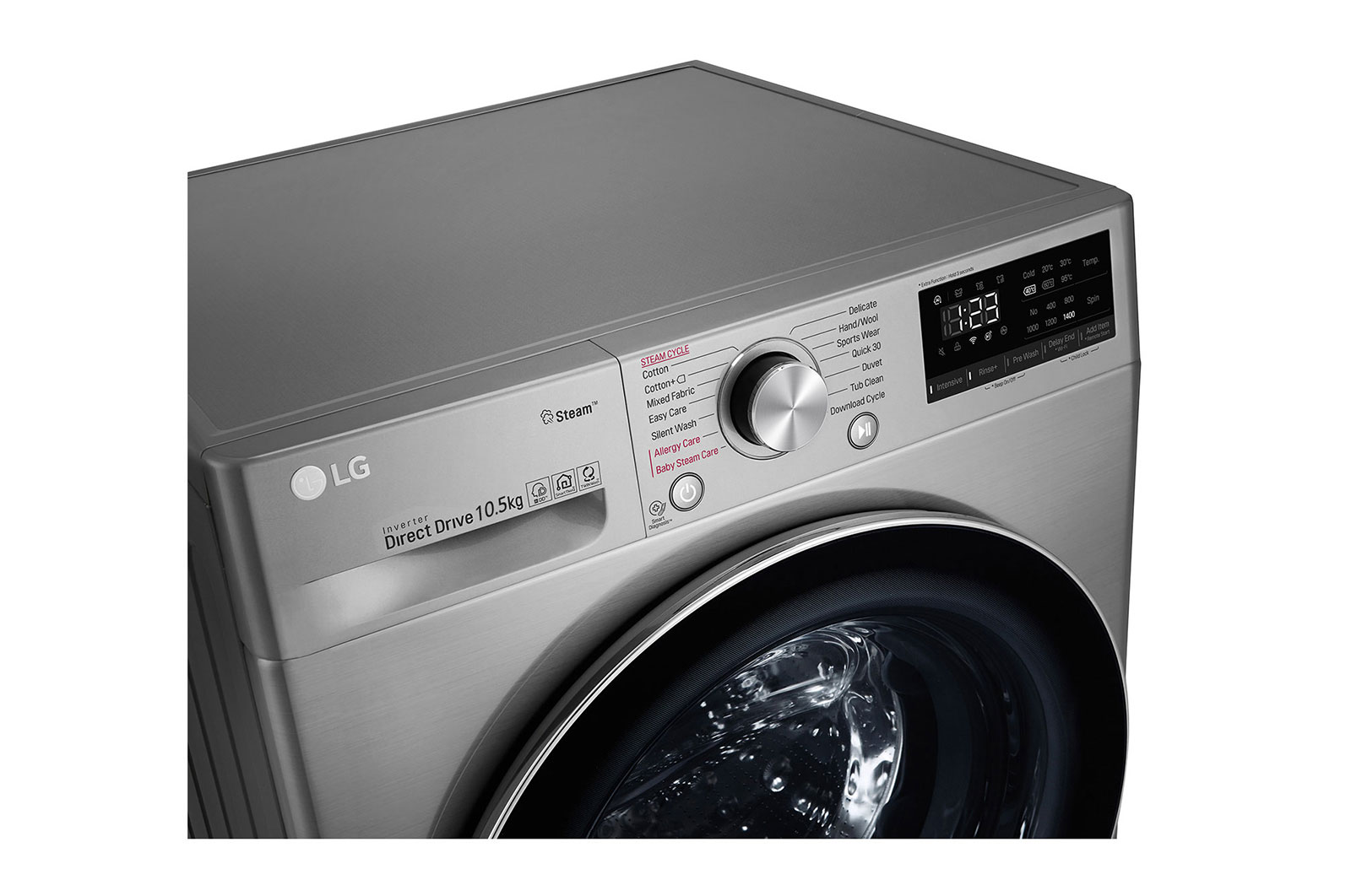 LG Lave-linge LG Vivace, 10.5?Kg, capacité plus grande, AI DD, vapeur, ThinQ, F4V5RYP2T