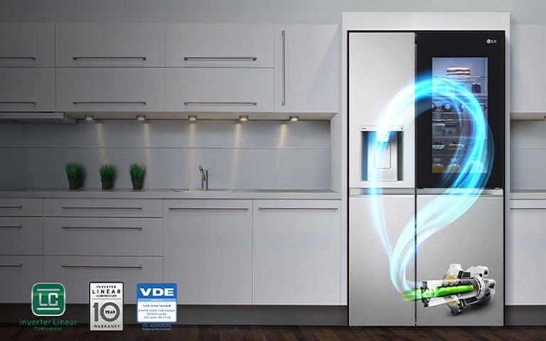 Réfrigérateur-congélateur LG UVnano? GSLV91PZAE de style américain