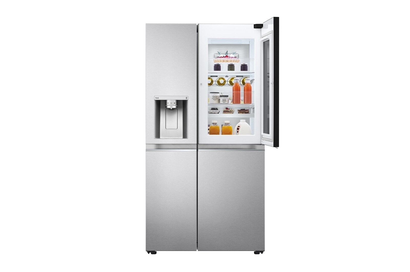 LG Réfrigérateur InstaView Door-in-Door? Américain | Compresseur Linéaire Inverter  | 635 L | DoorCooling+ | Hygiene Fresh+? | ThinQ, GR-X257CSES