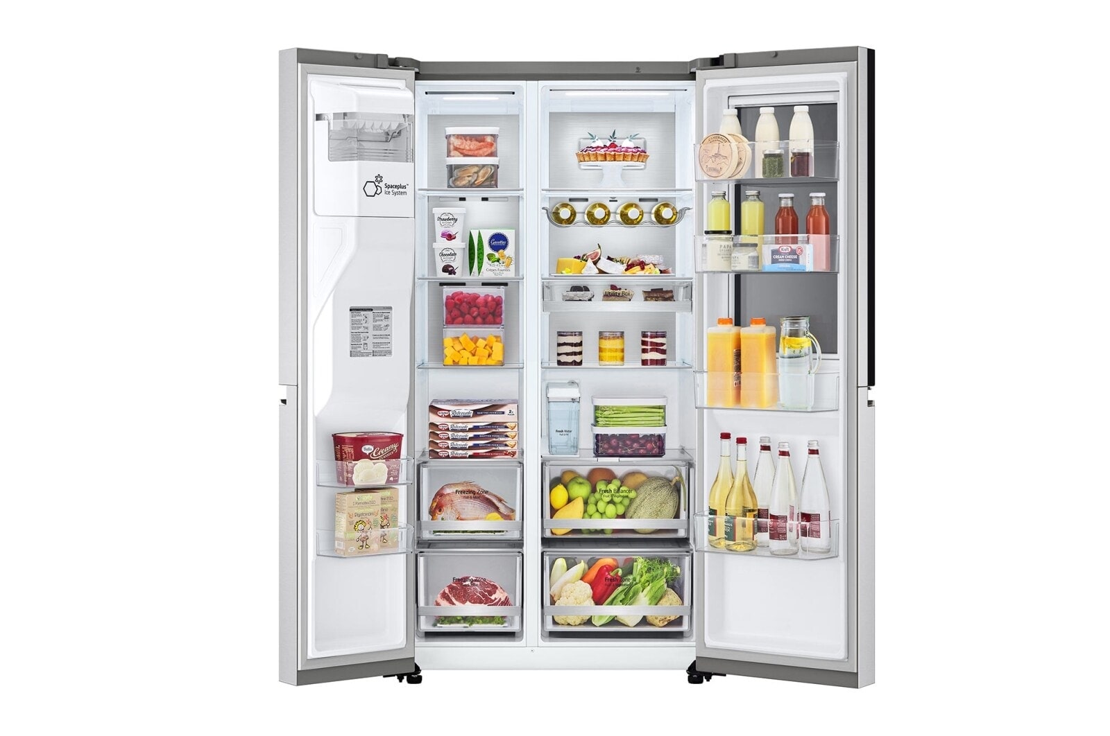 LG Réfrigérateur InstaView Door-in-Door? Américain | Compresseur Linéaire Inverter  | 635 L | DoorCooling+ | Hygiene Fresh+? | ThinQ, GR-X257CSES