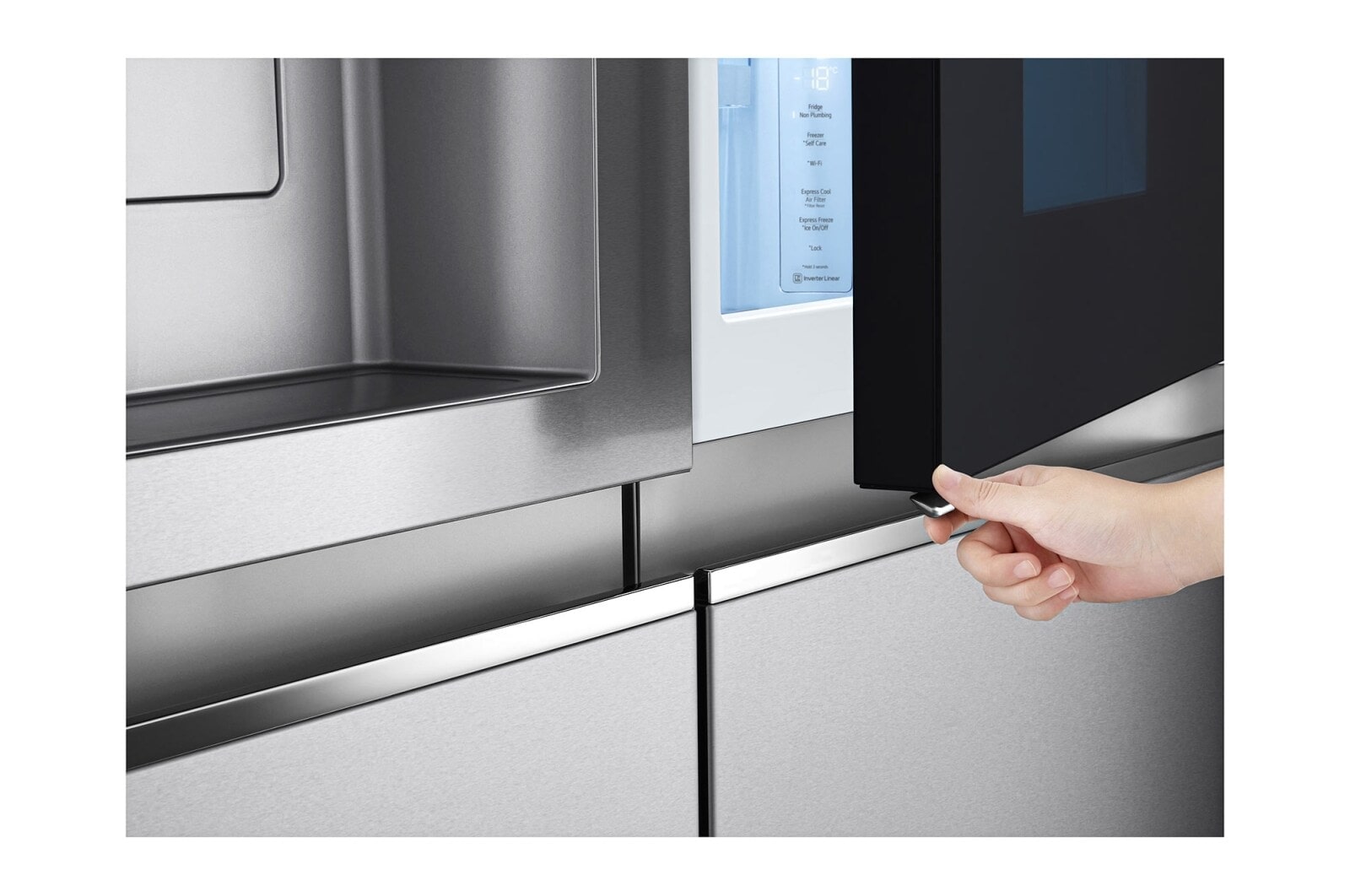 LG Réfrigérateur InstaView Door-in-Door? Américain | Compresseur Linéaire Inverter  | 635 L | DoorCooling+ | Hygiene Fresh+? | ThinQ, GR-X257CSES