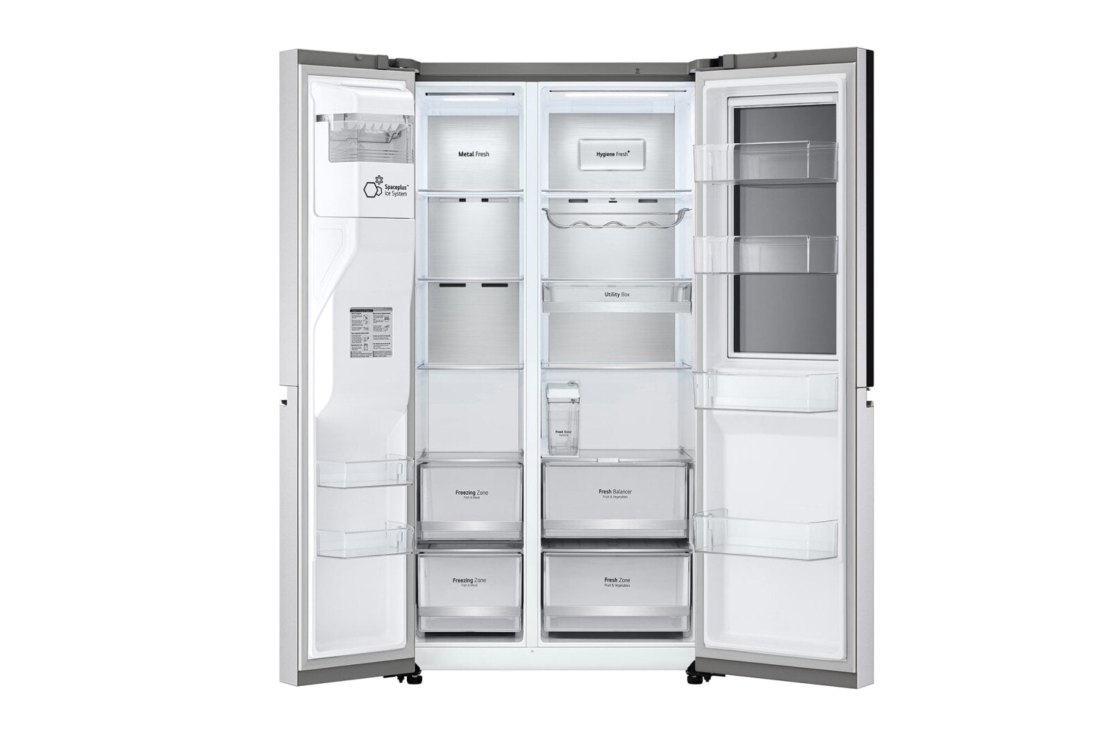 LG Réfrigérateur InstaView Door-in-Door? Américain | Compresseur Linéaire Inverter  | 635 L | DoorCooling+ | Hygiene Fresh+? | ThinQ, GR-X257CSES