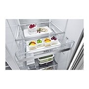 LG Réfrigérateur InstaView Door-in-Door? Américain | Compresseur Linéaire Inverter  | 635 L | DoorCooling+ | Hygiene Fresh+? | ThinQ, GR-X257CSES