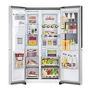 LG Réfrigérateur InstaView Door-in-Door? Américain | Compresseur Linéaire Inverter  | 635 L | DoorCooling+ | Hygiene Fresh+? | ThinQ, GR-X257CSES