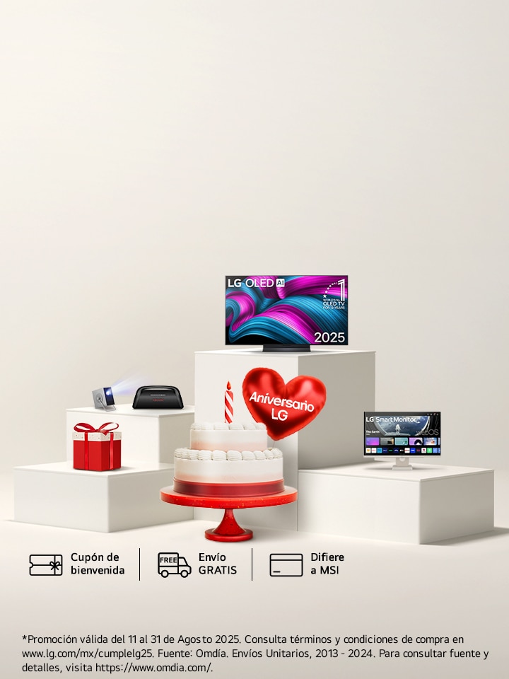 Cumplimos un a?o más y en LG.com comenzamos con la celebración con varios descuentos