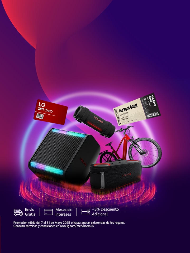 Compra modelos seleccionados XBOOM y participa por regalos inreíbles