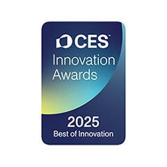 Insignia de los CES Innovation Awards?2025 con mención a Lo mejor en innovación. 
