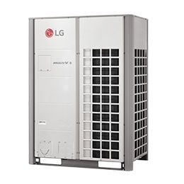 Unidad de aire acondicionado LG MULTI V 5, de dise?o metálico con rejillas de ventilación y el logotipo de LG en la parte frontal.