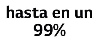 Imagen de las palabras 'Hasta el 99%'.