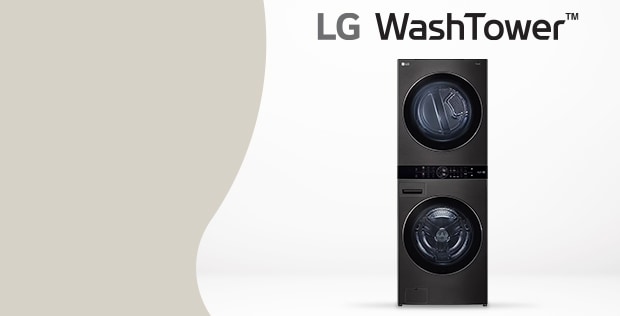 Torre de lavado LG WashTower? Lavadora y secadora, carga frontal, motor Inverter AI DD con inteligencia artificial y conectividad LG ThinQ?