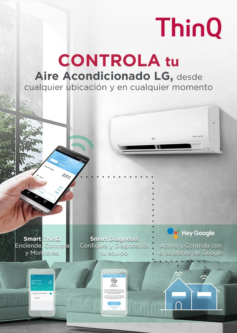  Descubre la avanzada tecnología SmartThinQ de LG, te permite controlar tus electrodomésticos de manera inteligente.