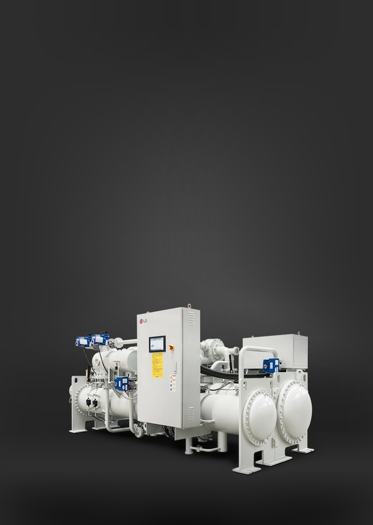 LG HVAC presenta su enfriador centrífugo sin aceite con soporte aerostático, destacando su dise?o avanzado y eficiencia para aplicaciones industriales.