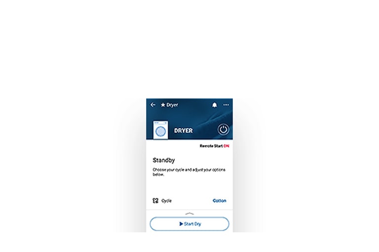 Captura de pantalla de ThinQ? App Control en la aplicación ThinQ?