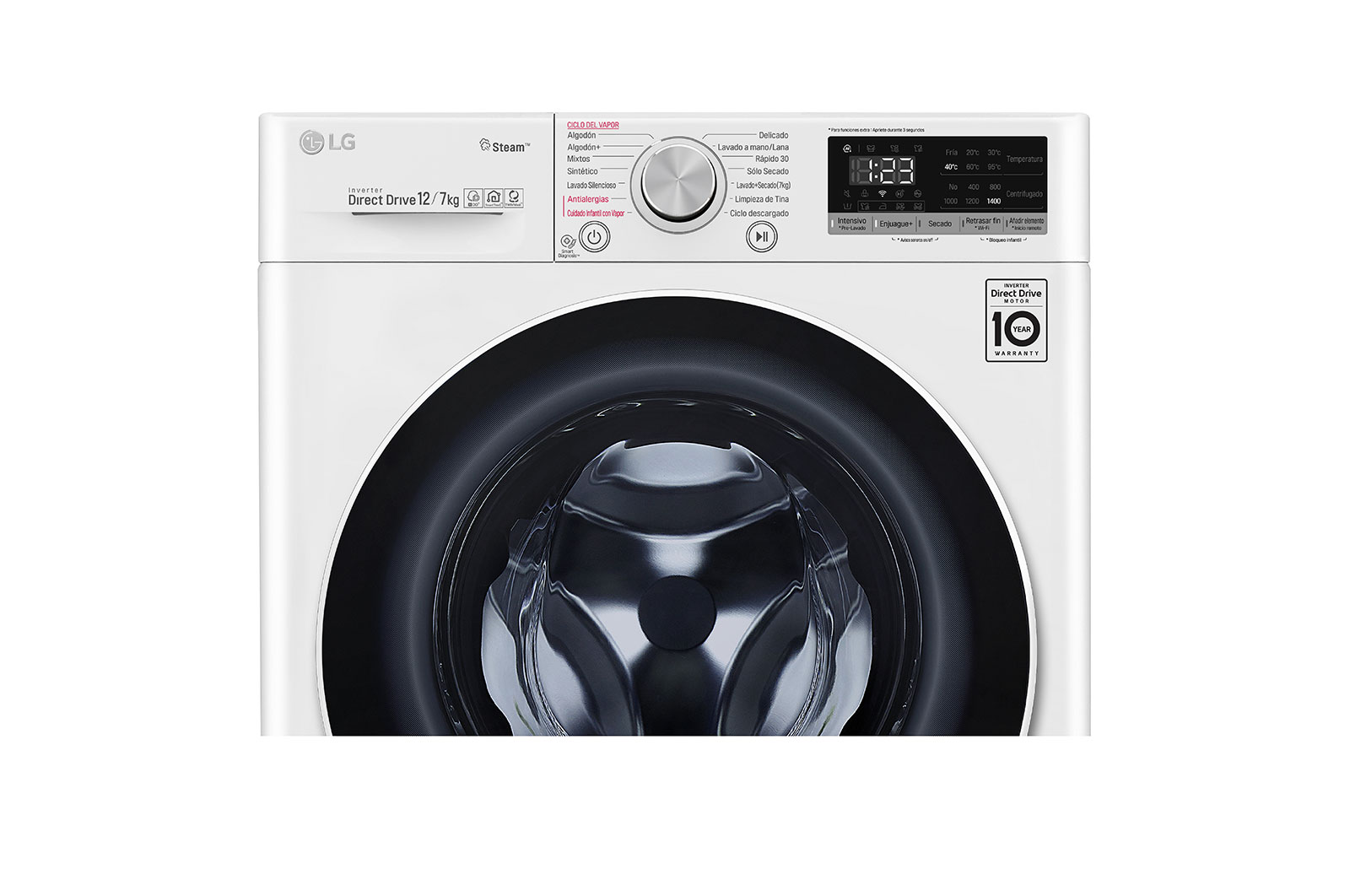 LG Lavasecadora Carga Frontal AI DD? 12/7 kg, WD12WVC4S6