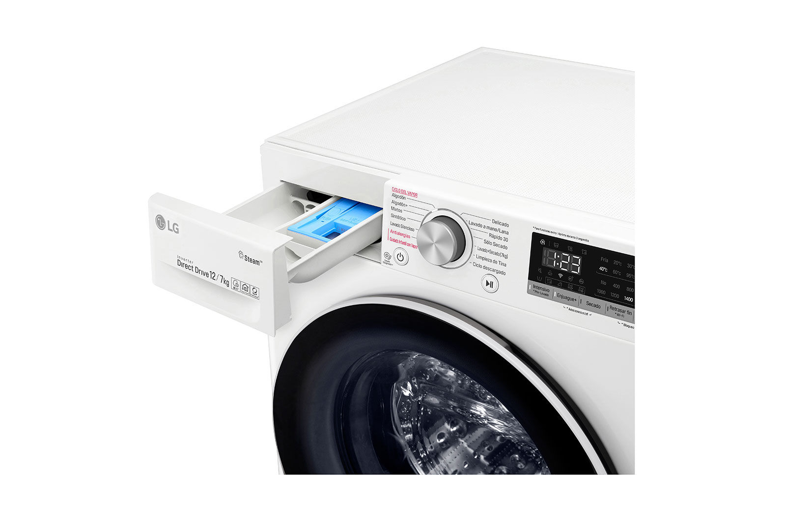 LG Lavasecadora Carga Frontal AI DD? 12/7 kg, WD12WVC4S6