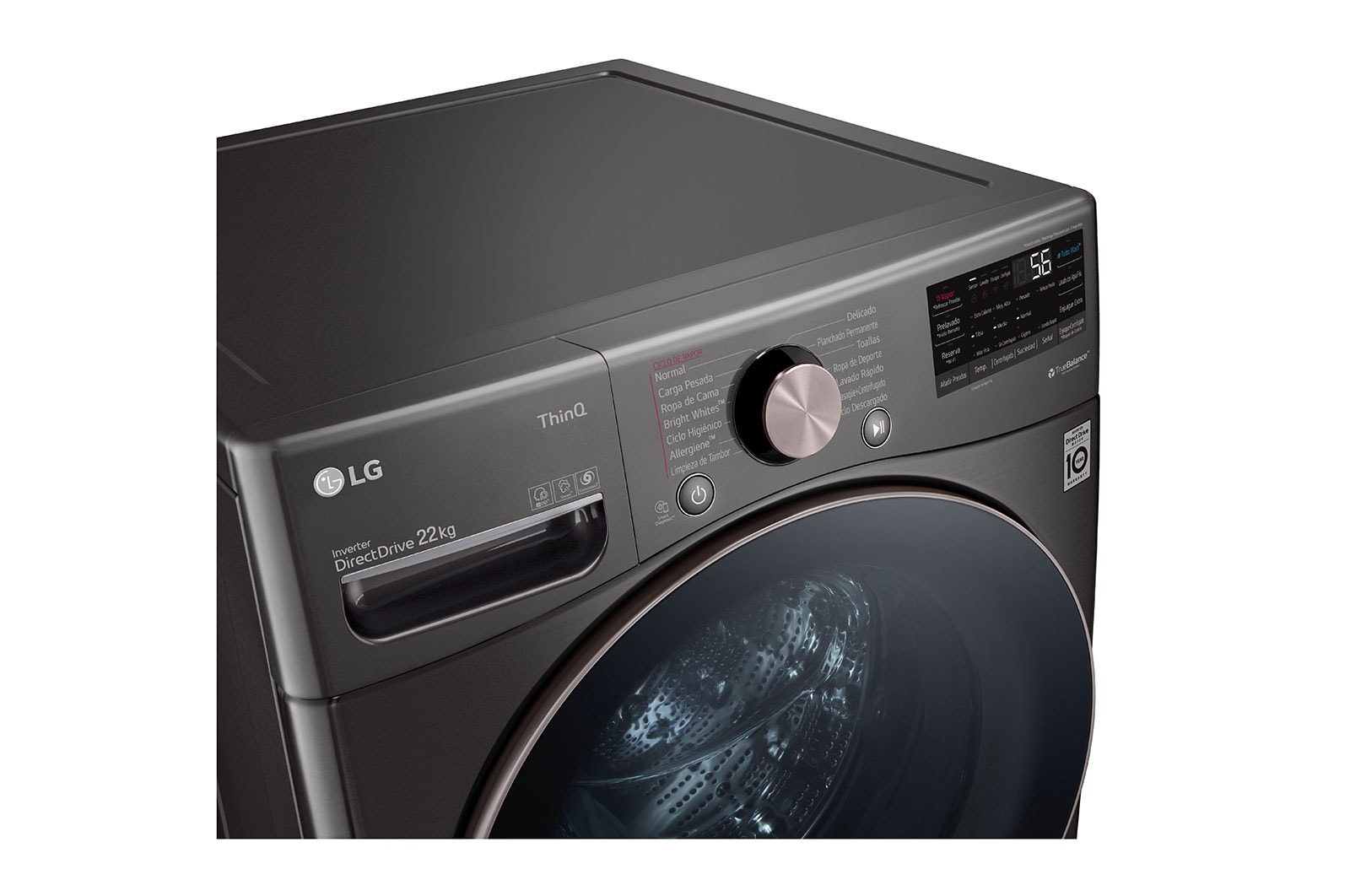 LG Lavadora LG Carga Frontal AI DD? 22kg, WM22BV2S6GR