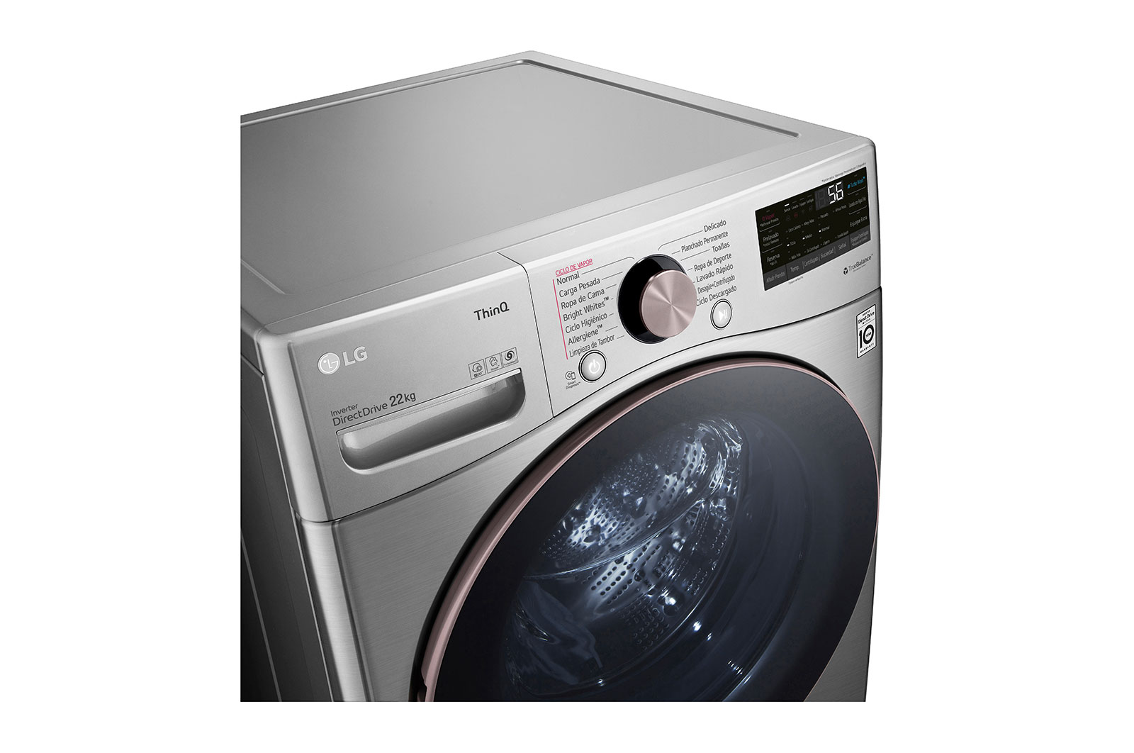 LG Lavadora LG Carga Frontal AI DD? 22kg, WM22VV2S6GR