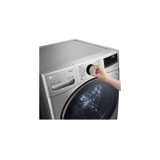 LG Lavadora LG Carga Frontal Inteligente con Pedestal, con AI DD? (Inteligencia Artificial) con TurboWash  y conectividad ThinQ, capacidad 22 Kg– Color Plata, WM22VV2S6GR.WDP4V