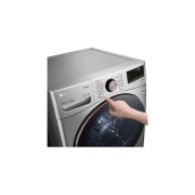LG Lavadora LG Carga Frontal Inteligente con Pedestal, con AI DD? (Inteligencia Artificial) con TurboWash  y conectividad ThinQ, capacidad 22 Kg– Color Plata, WM22VV2S6GR.WDP4V