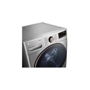LG Lavadora LG Carga Frontal Inteligente con Pedestal, con AI DD? (Inteligencia Artificial) con TurboWash  y conectividad ThinQ, capacidad 22 Kg– Color Plata, WM22VV2S6GR.WDP4V