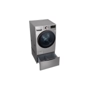 LG Lavadora LG Carga Frontal Inteligente con Pedestal, con AI DD? (Inteligencia Artificial) con TurboWash  y conectividad ThinQ, capacidad 22 Kg– Color Plata, WM22VV2S6GR.WDP4V