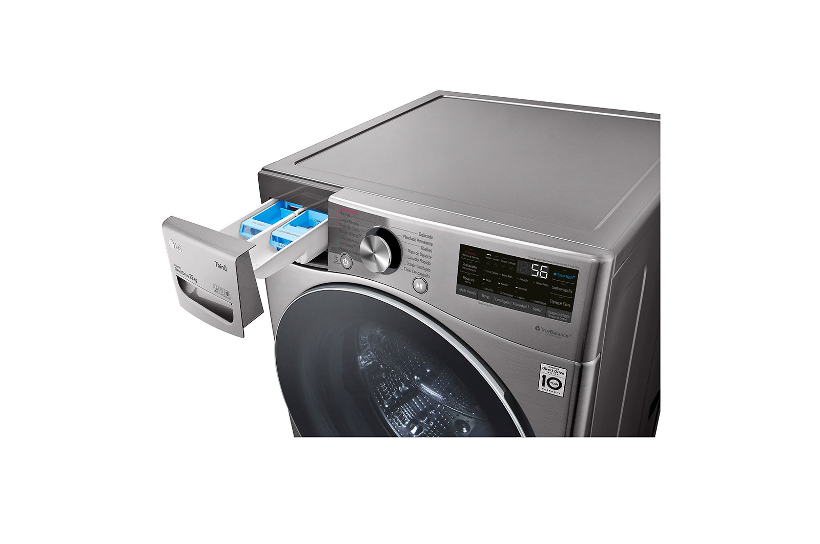 LG Lavadora LG Carga Frontal AI DD? 22kg, WM22VV2S6R