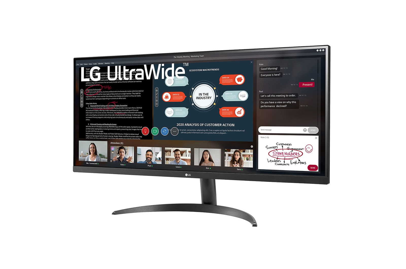 LG Monitor 34" 21:9 UltraWide? Full HD IPS con AMD FreeSync?, 34WP500-B