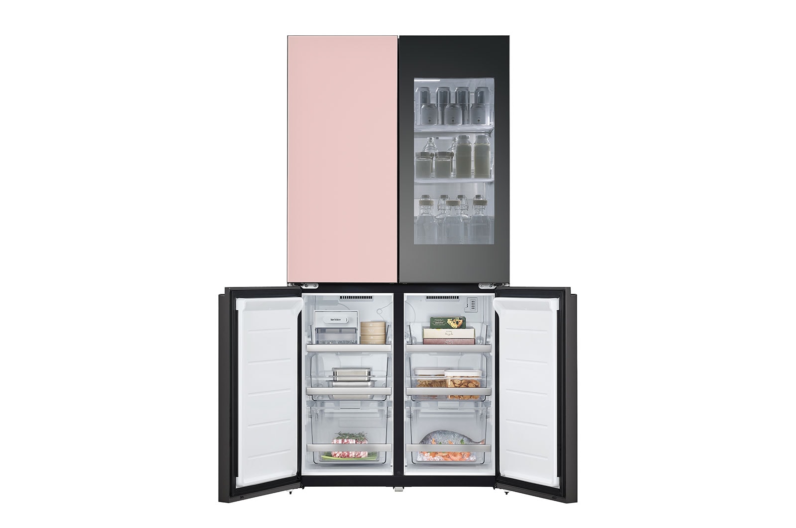 LG Refrigerador LG InstaView? Color Rosa Inteligente 22 piés cúbicos |LINEAR INVERTER, LM92BVJ