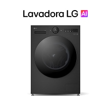 Vista frontal de la lavadora LG AI.