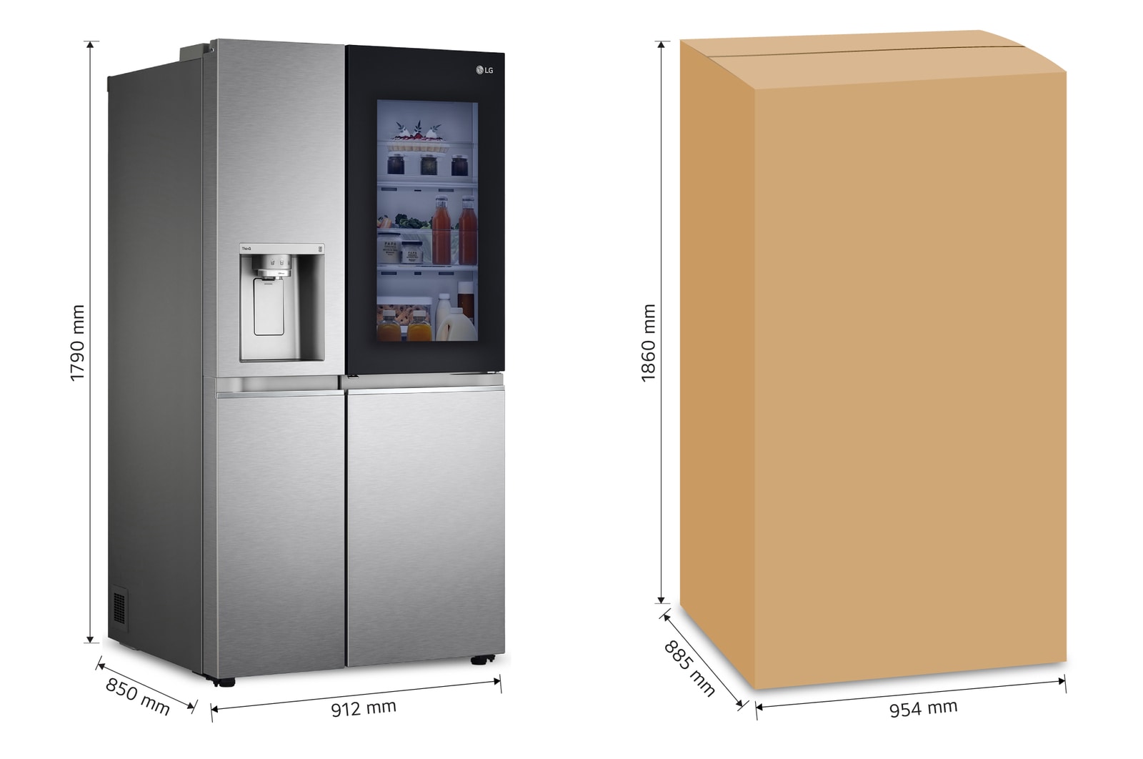 LG Refrigerador Side by Side 27 pies3 Instaview?, VS27XCS