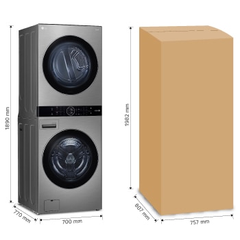LG Torre de lavado WashTower? con AI DD? 22kg (con Secadora de gas), WK22VKS6