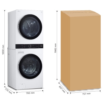 LG Torre de lavado WashTower? con AI DD? 22kg (con Secadora de gas) , WK22WS6