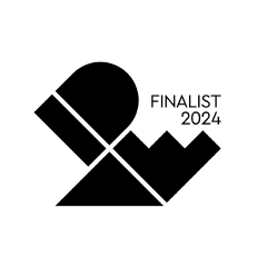 Logotipo de IDEA con el texto ?Finalista 2024?, que representa un premio de dise?o.
