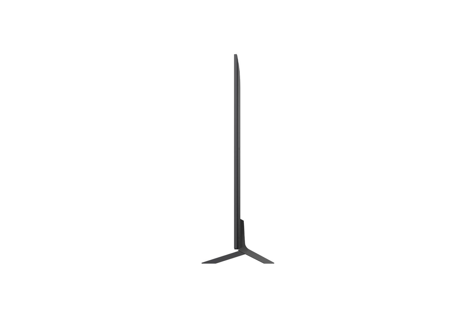 Left-facing side view of LG QNED evo QNED85 TV 