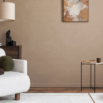 LG air purifier's slimmer design, with reduced space usage compared to previous models for easier placement	
