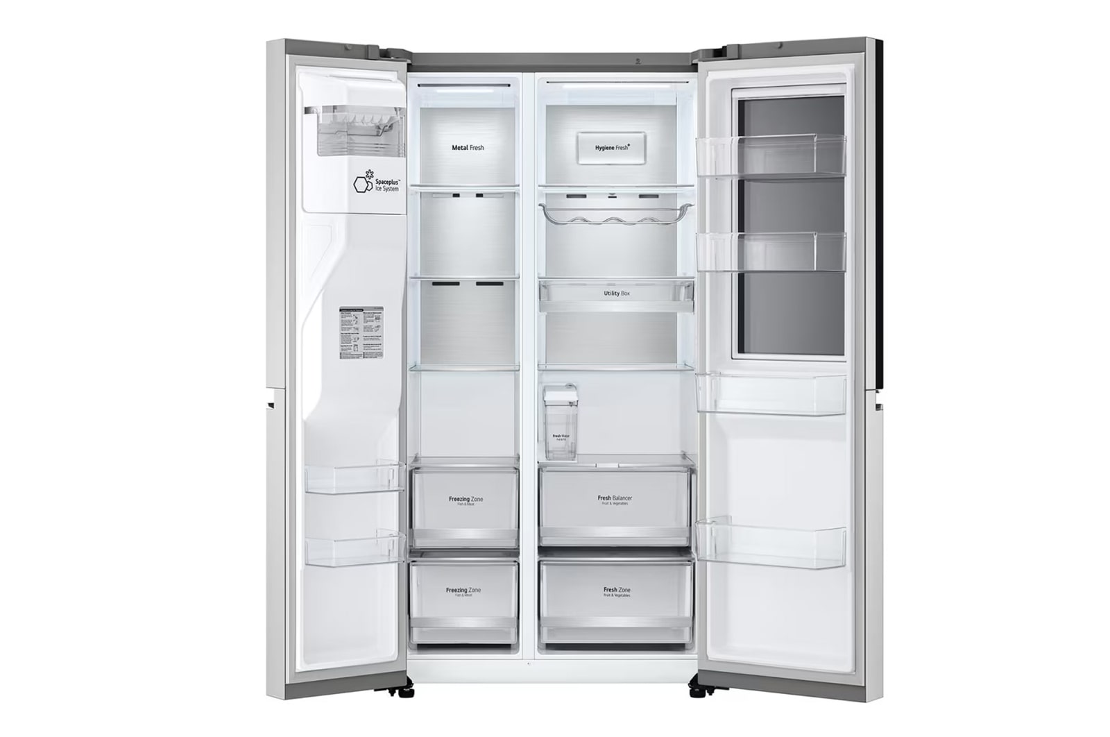 LG 674L Side-by-Side Fridge with InstaView & Door-in-Door? in Noble Steel Finish , GC-X257CSES