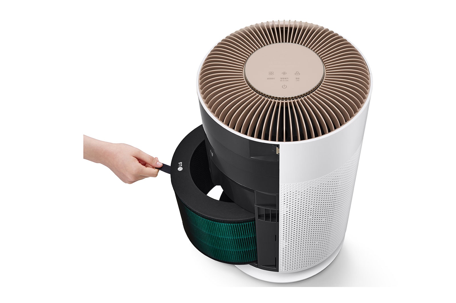 LG PuriCare? 360o HIT Air Purifier (Brown) with compact and complete air purification, AS60GHCG0