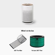 LG PuriCare? 360o HIT Air Purifier (Brown) with compact and complete air purification, AS60GHCG0