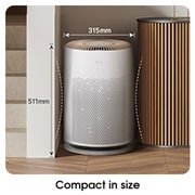 LG PuriCare? 360o HIT Air Purifier (Brown) with compact and complete air purification, AS60GHCG0