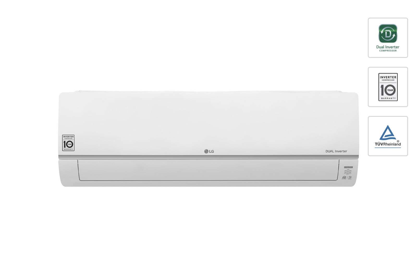 Front view of 1.5HP Dual Inverter Premium Air Conditioner with Ionizer and ThinQ? Function S3-Q12JA2PA