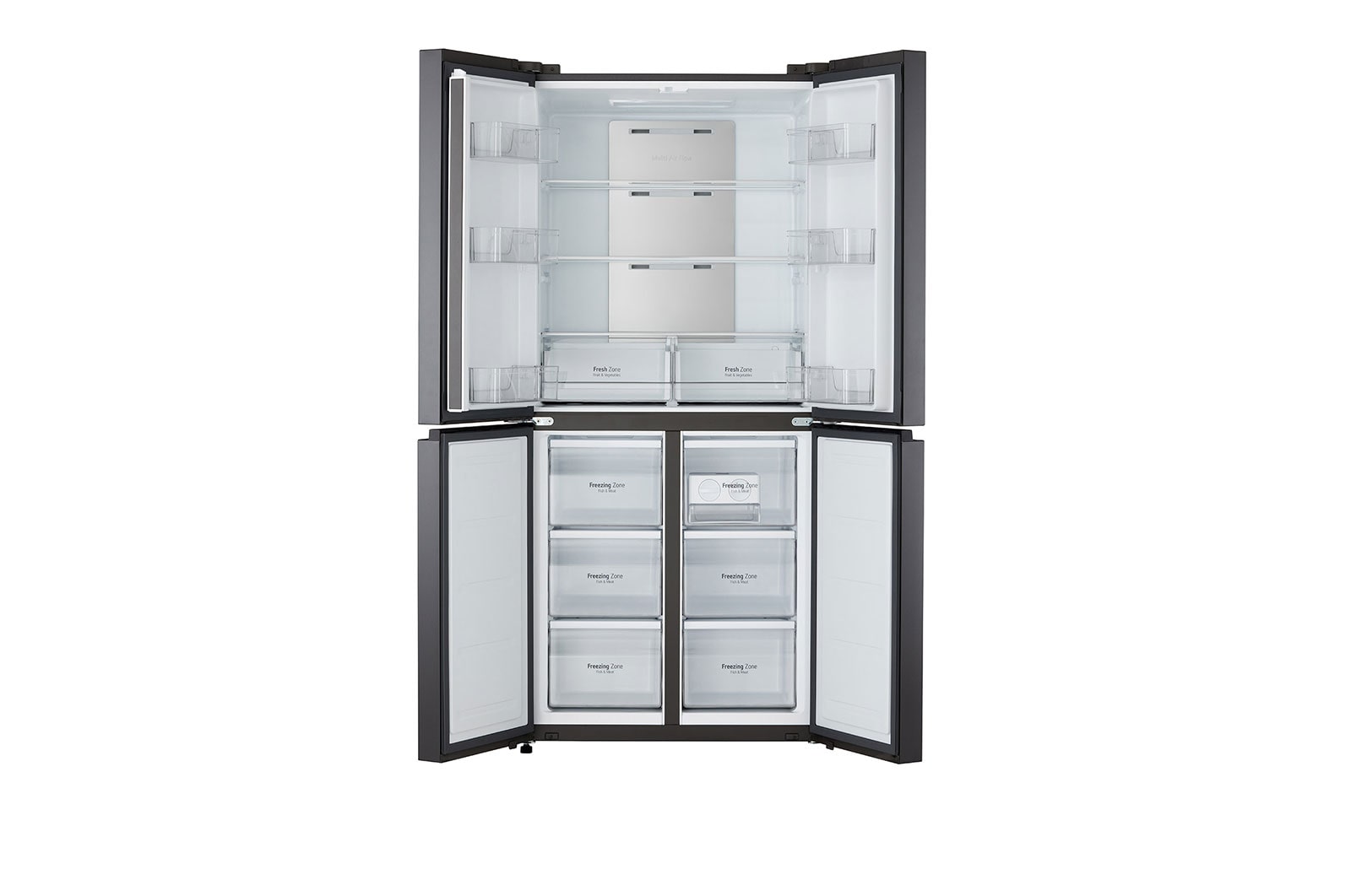 LG 470L Multi Door Fridge in Essence Black Steel, GC-B47FFQAB