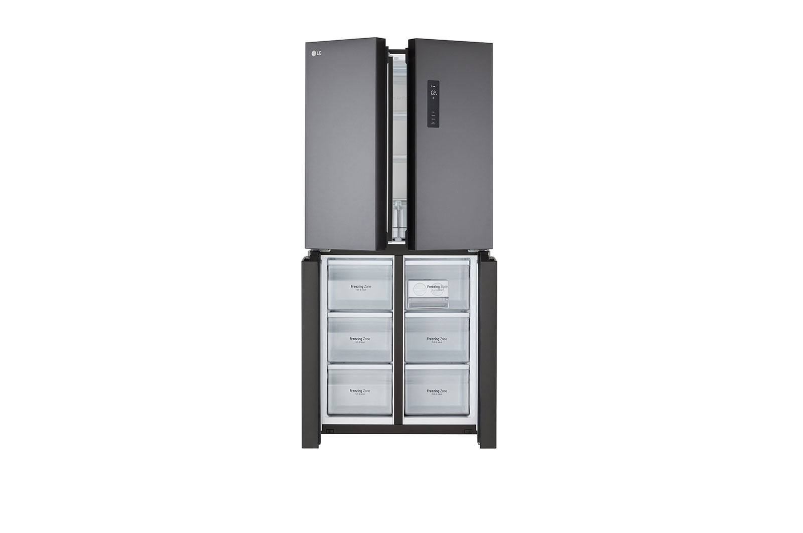 LG 470L Multi Door Fridge in Essence Black Steel, GC-B47FFQAB