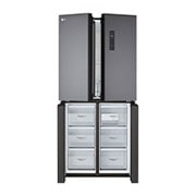 LG 470L Multi Door Fridge in Essence Black Steel, GC-B47FFQAB