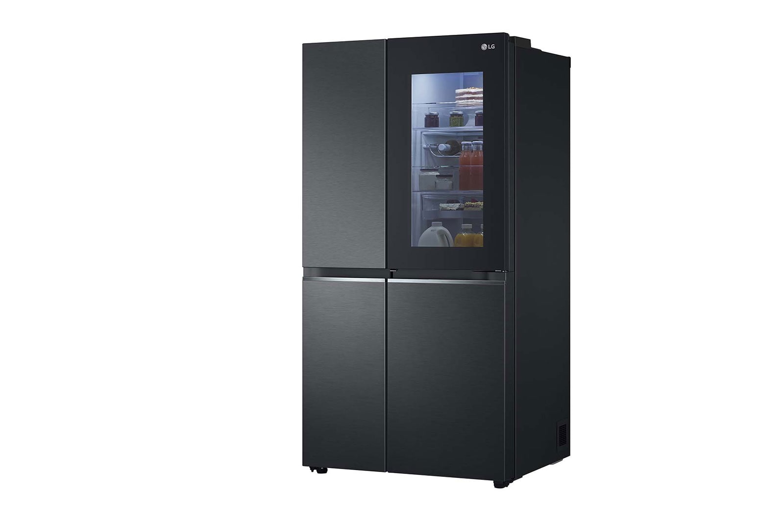 LG 655L Side-by-Side Fridge with InstaView Door-in-Door? in Matte Black Finish, GC-Q257CQFL