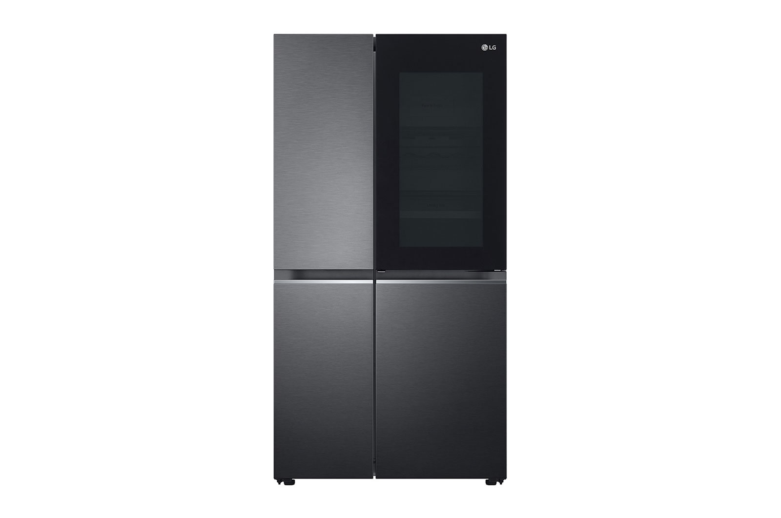 LG 655L Side-by-Side Fridge with InstaView Door-in-Door? in Matte Black Finish, GC-Q257CQFL
