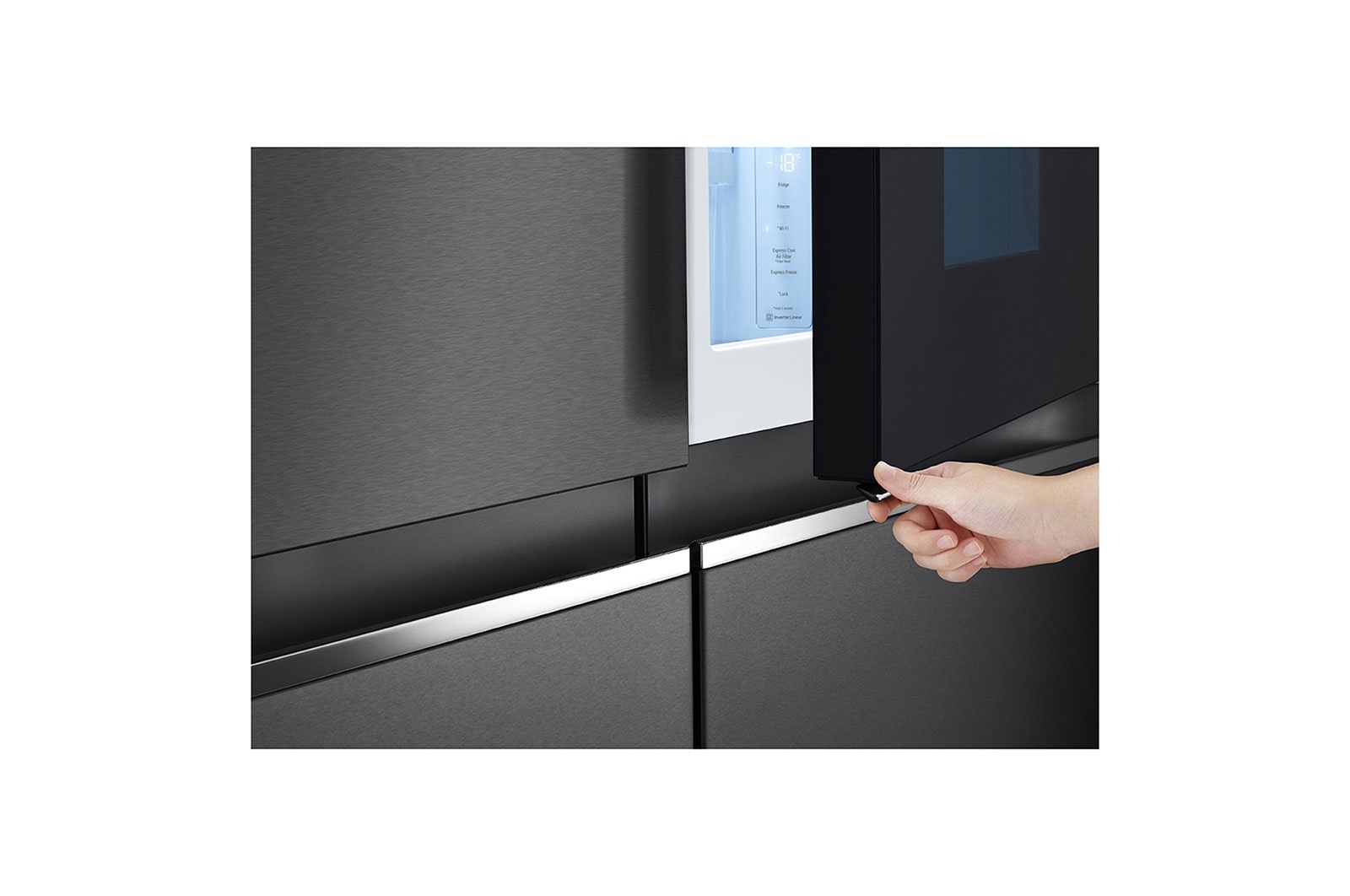 LG 655L Side-by-Side Fridge with InstaView Door-in-Door? in Matte Black Finish, GC-Q257CQFL