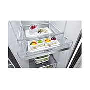 LG 655L Side-by-Side Fridge with InstaView Door-in-Door? in Matte Black Finish, GC-Q257CQFL