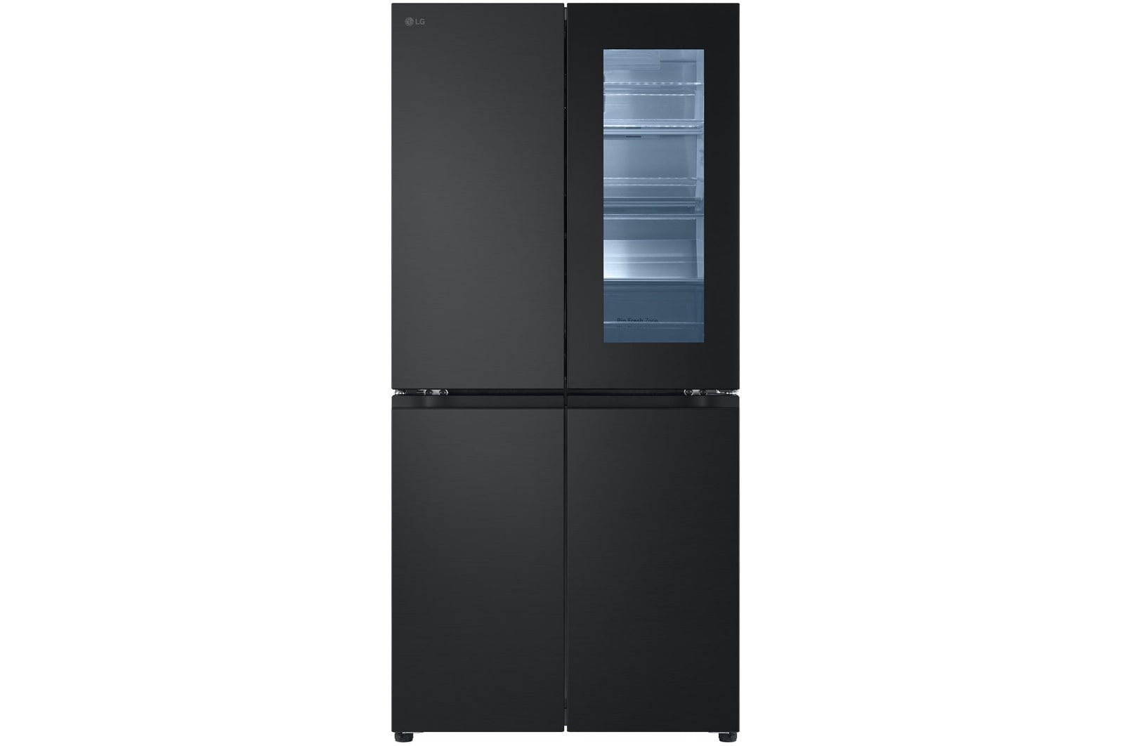 LG 431L French Door Fridge with InstaView in Black Steel Finish, GC-V22FFQMB